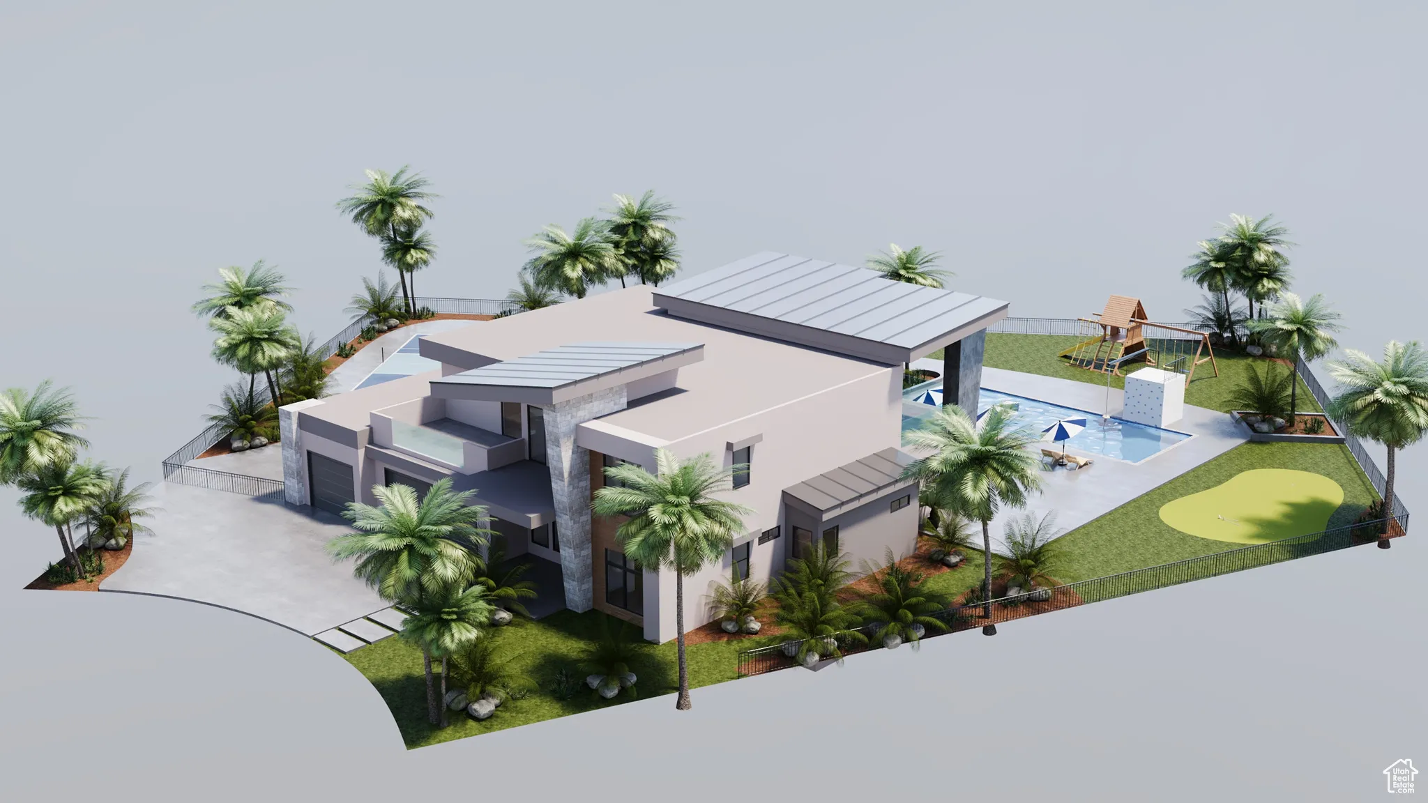 View from above of property