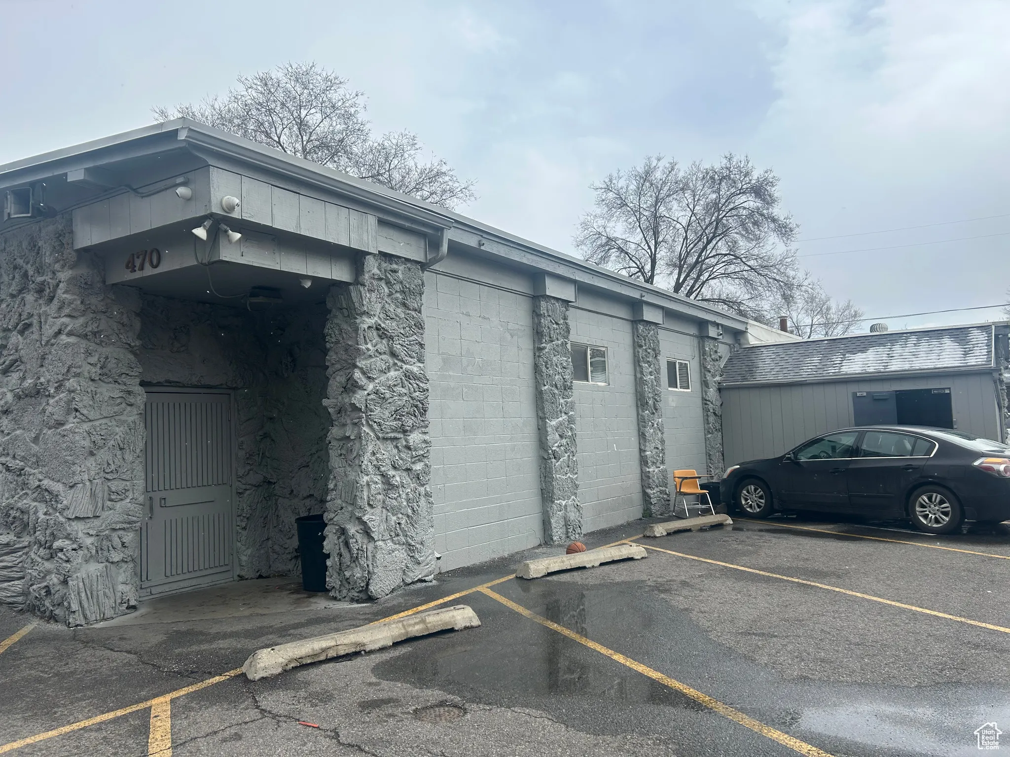 View of uncovered parking lot