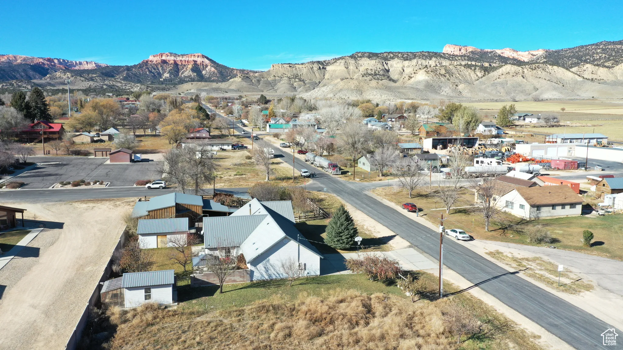 Mountain view with nearby suburban area