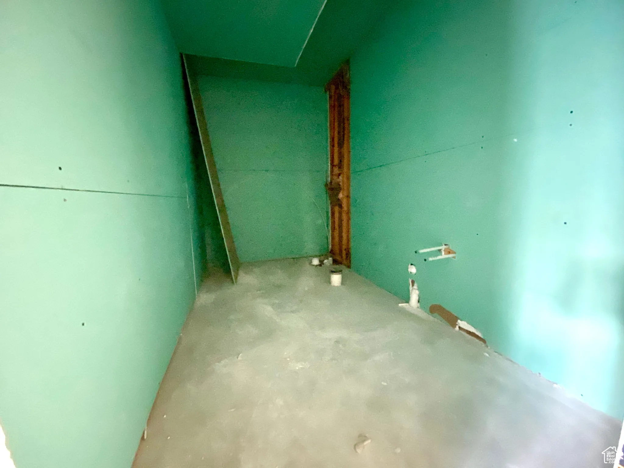 Wet board installed and all stubbed for a bathroom.