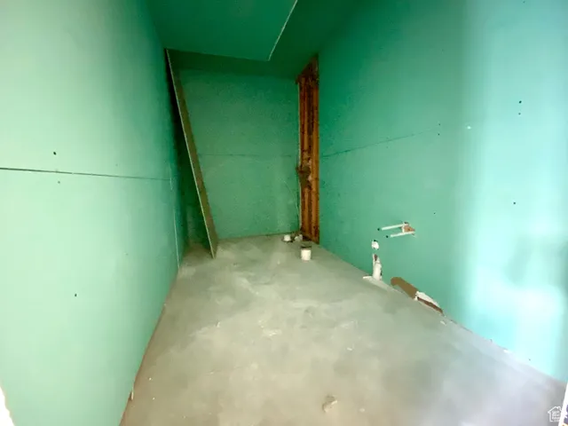 Wet board installed and all stubbed for a bathroom.