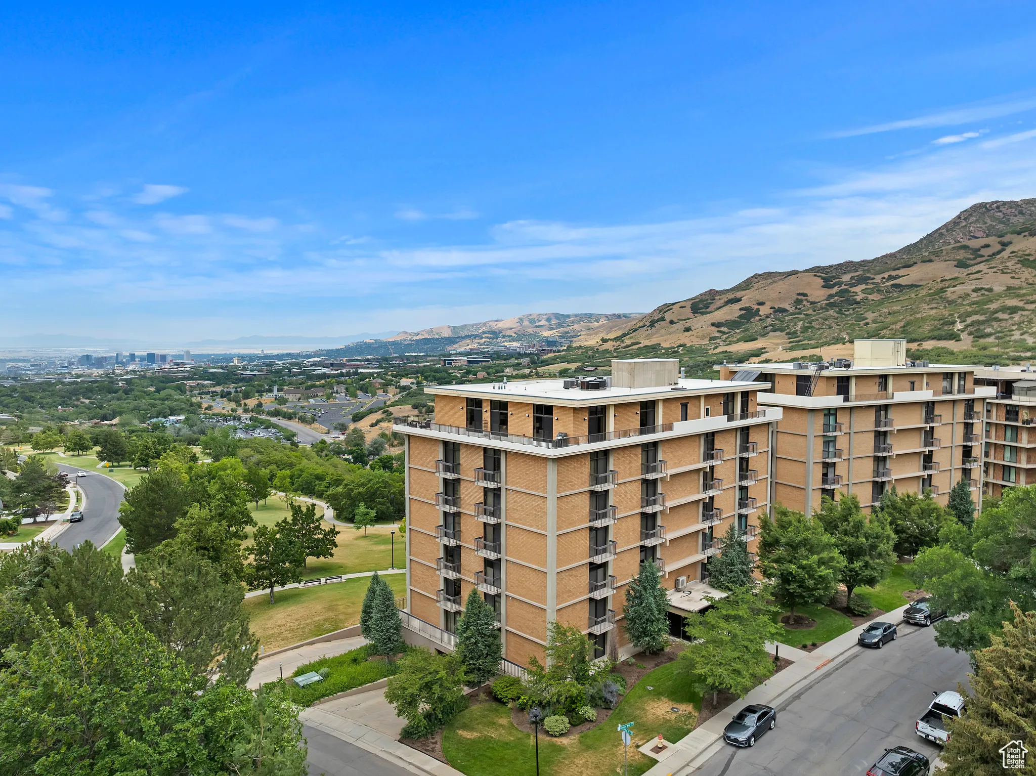View of apartment building / complex with a mountain view