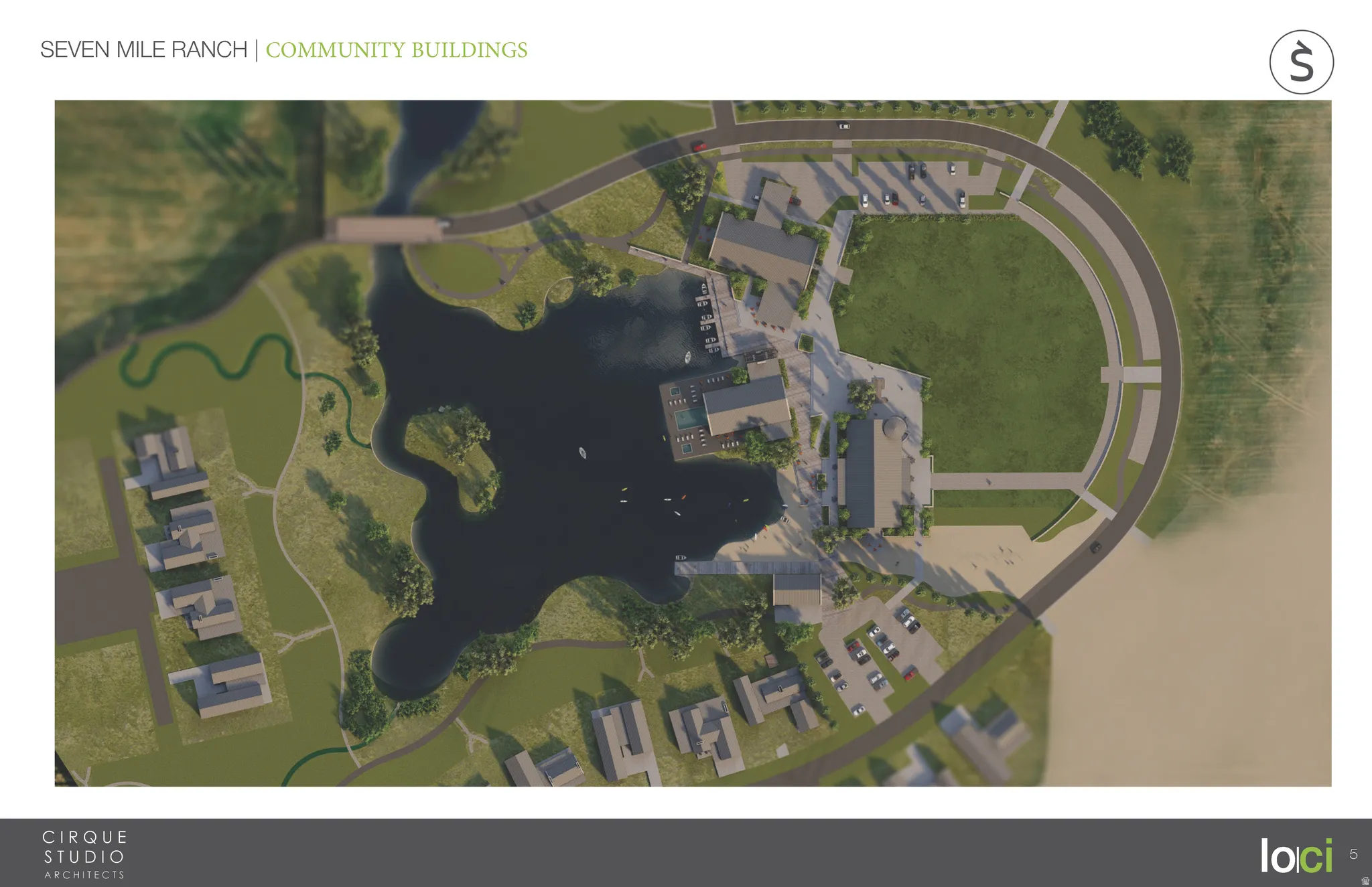 Aerial overview of property's location