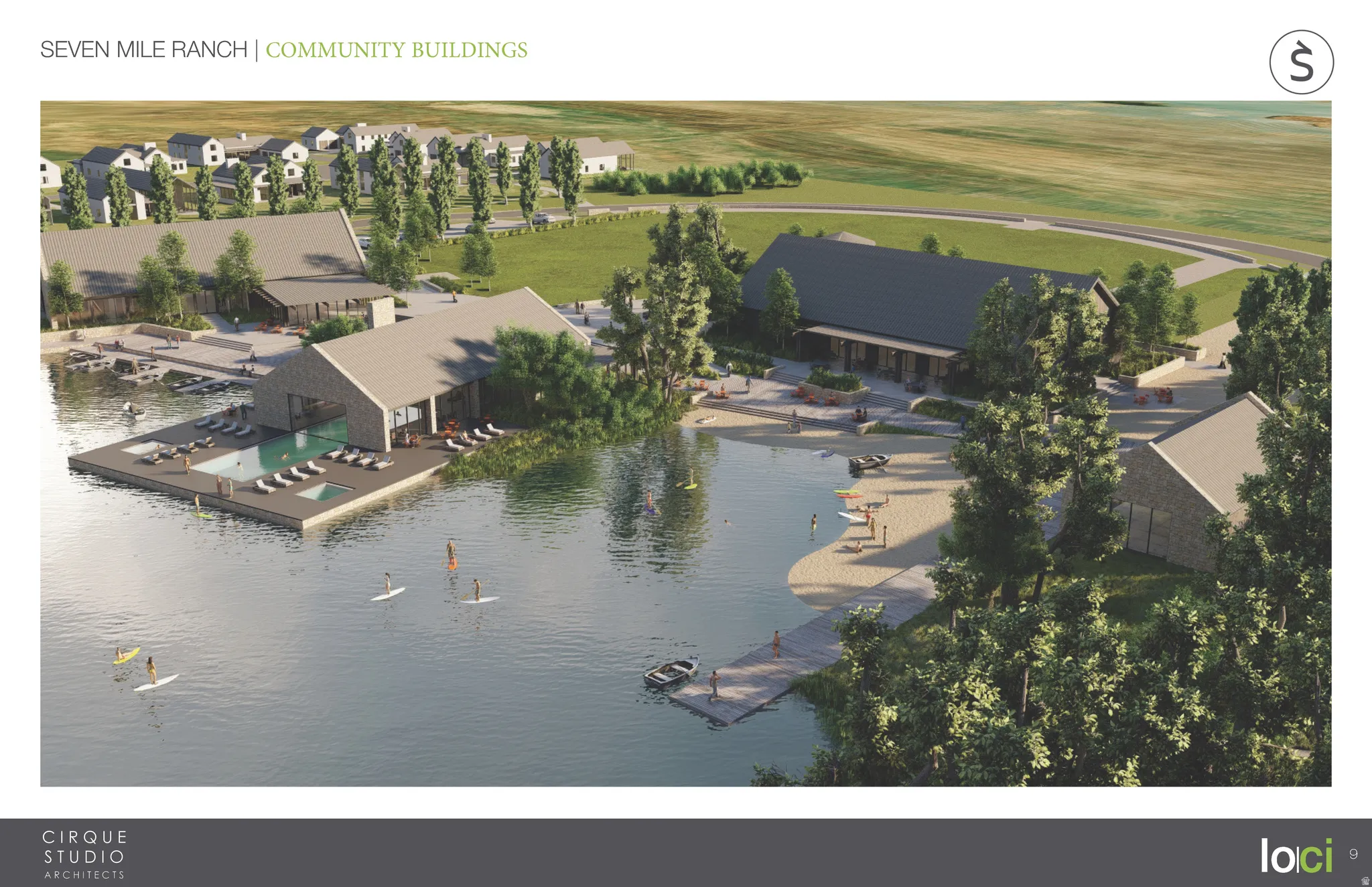 Bird's eye view of a large body of water