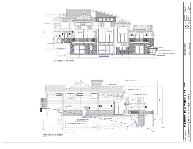 Contemporary architectural design featuring expansive windows, multiple balconies with metal railings, a dark shingle roof, and a meticulously landscaped yard with terraced rock walls