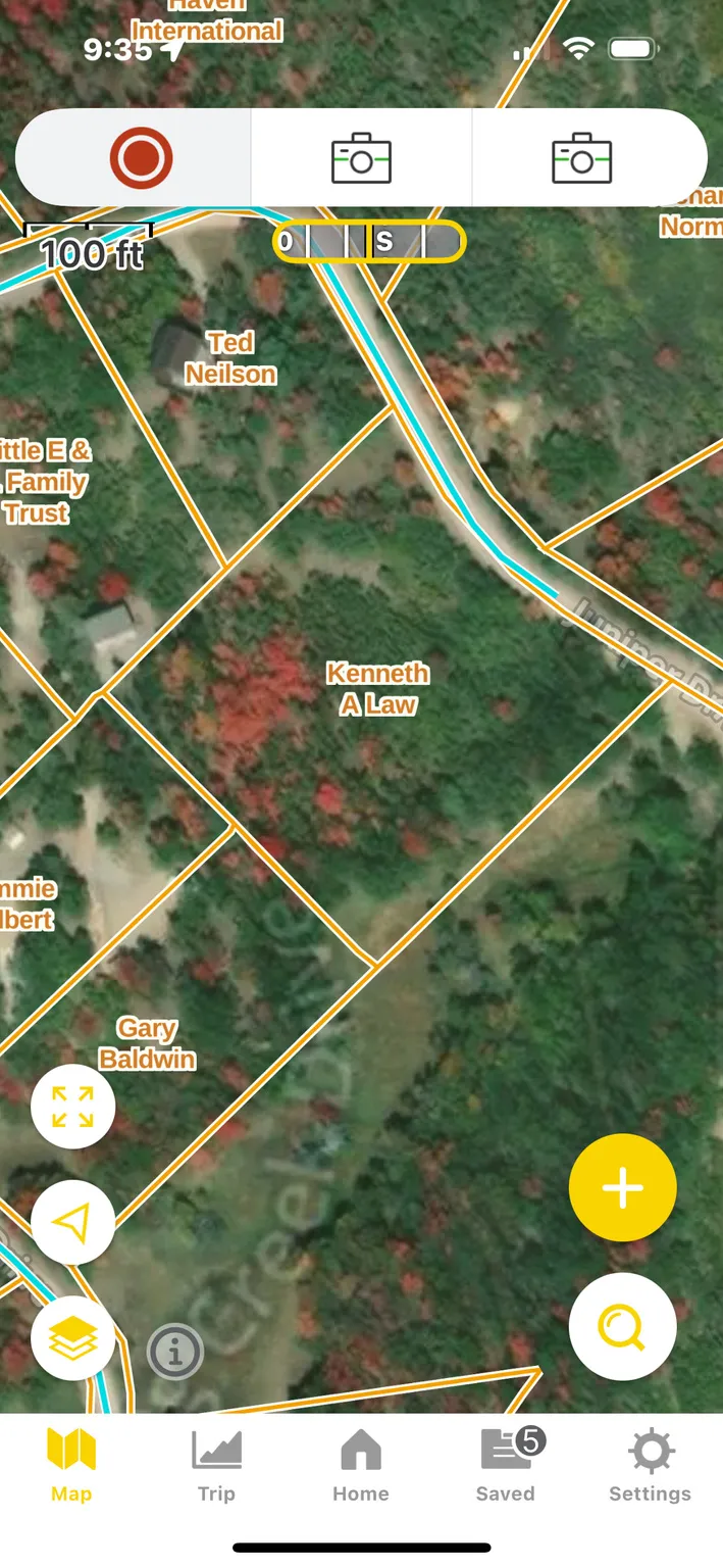 Aerial overview of property's location