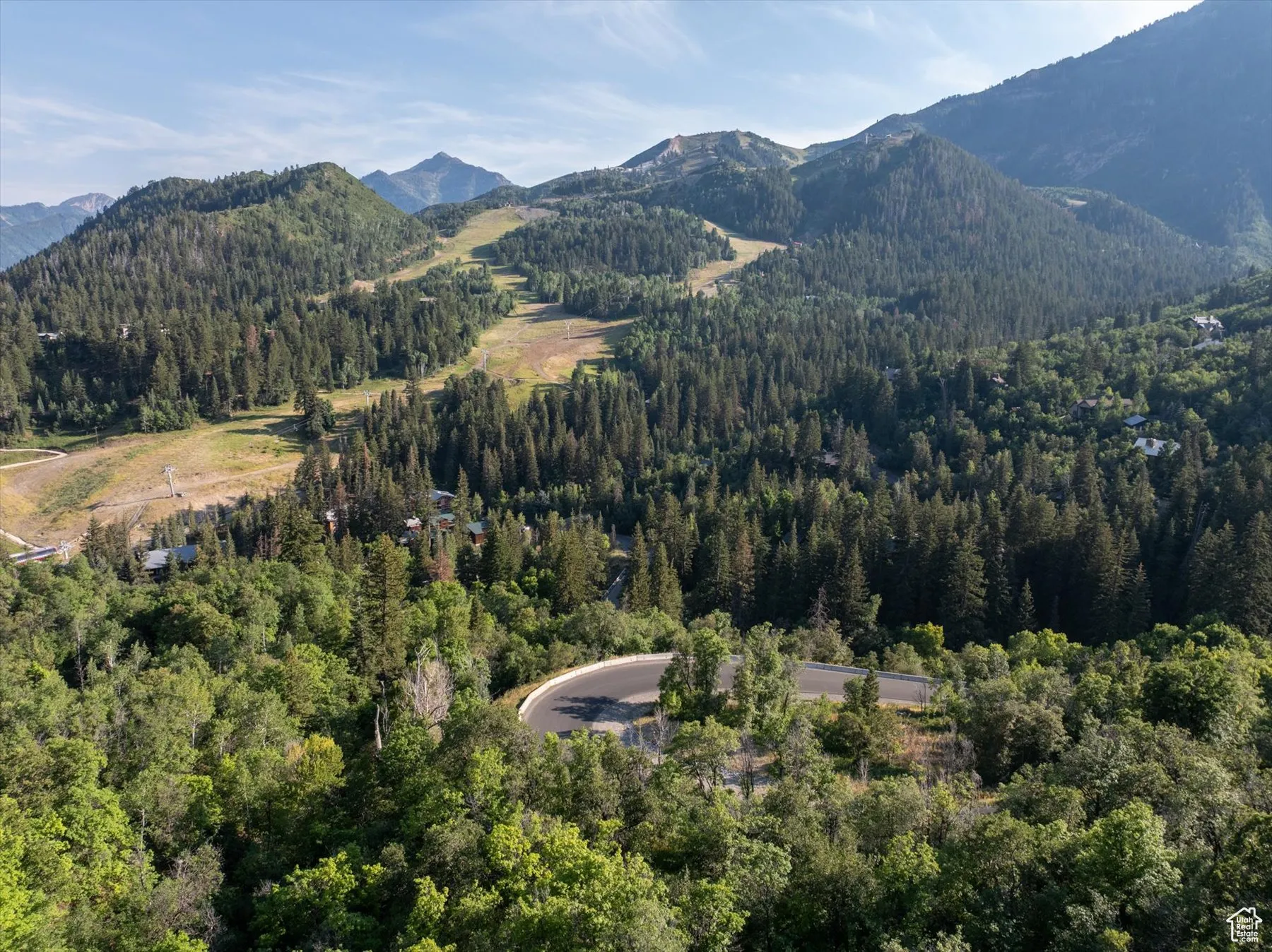 Views of the ski resort and Alpine Loop