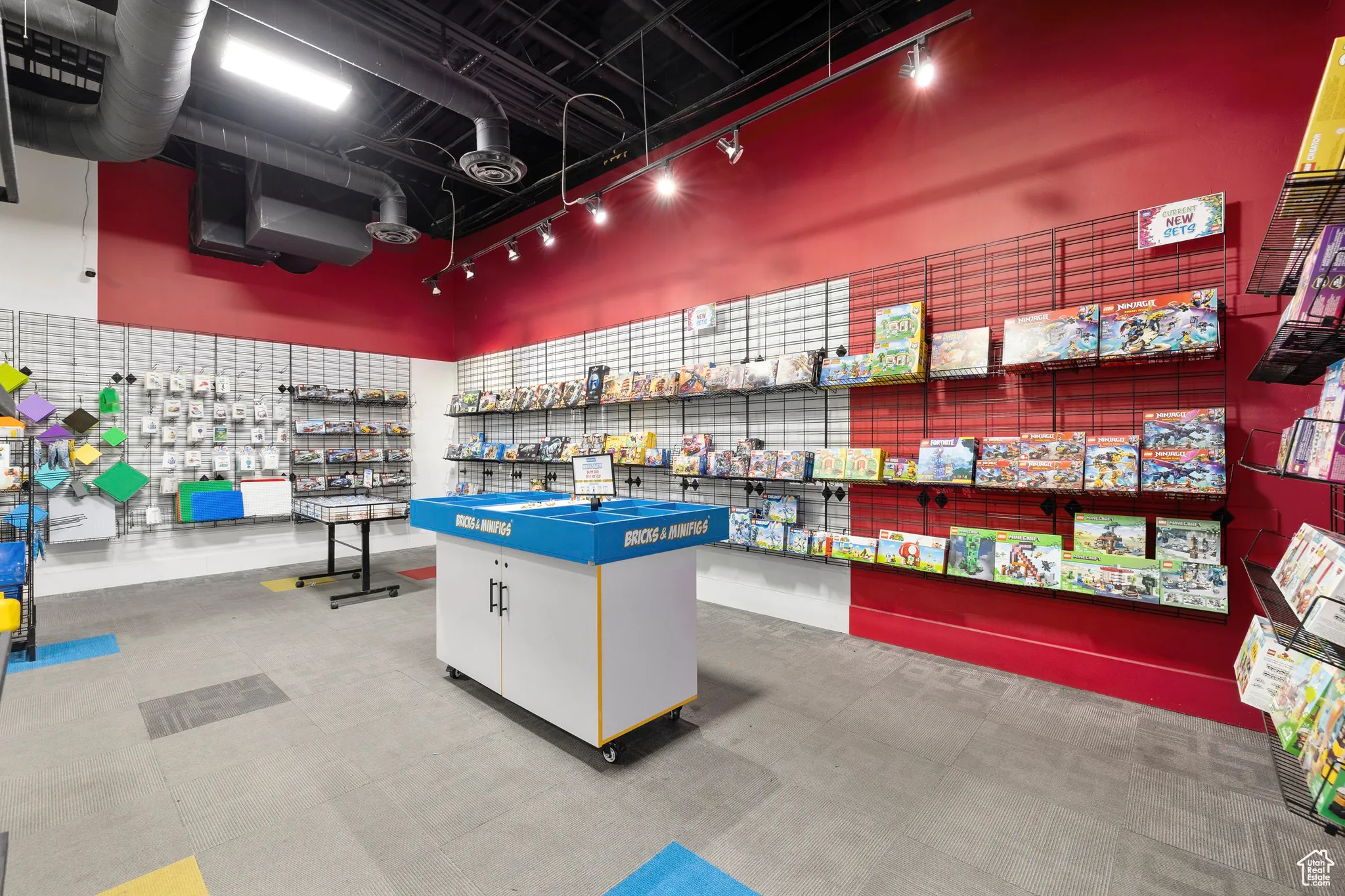 Miscellaneous room featuring rail lighting