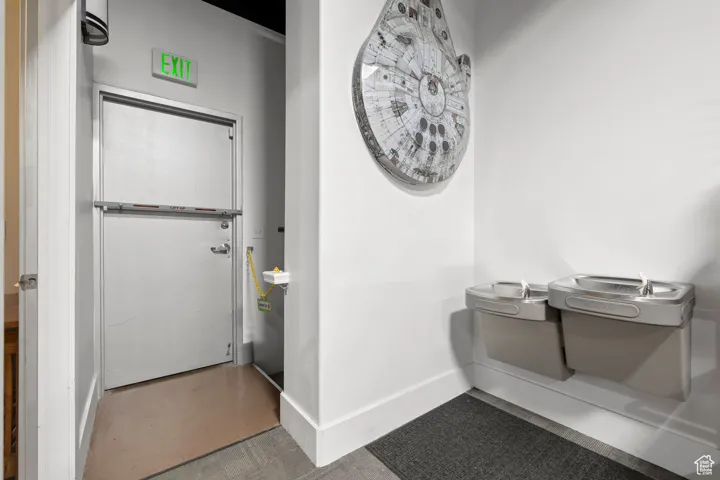 Foyer with baseboards