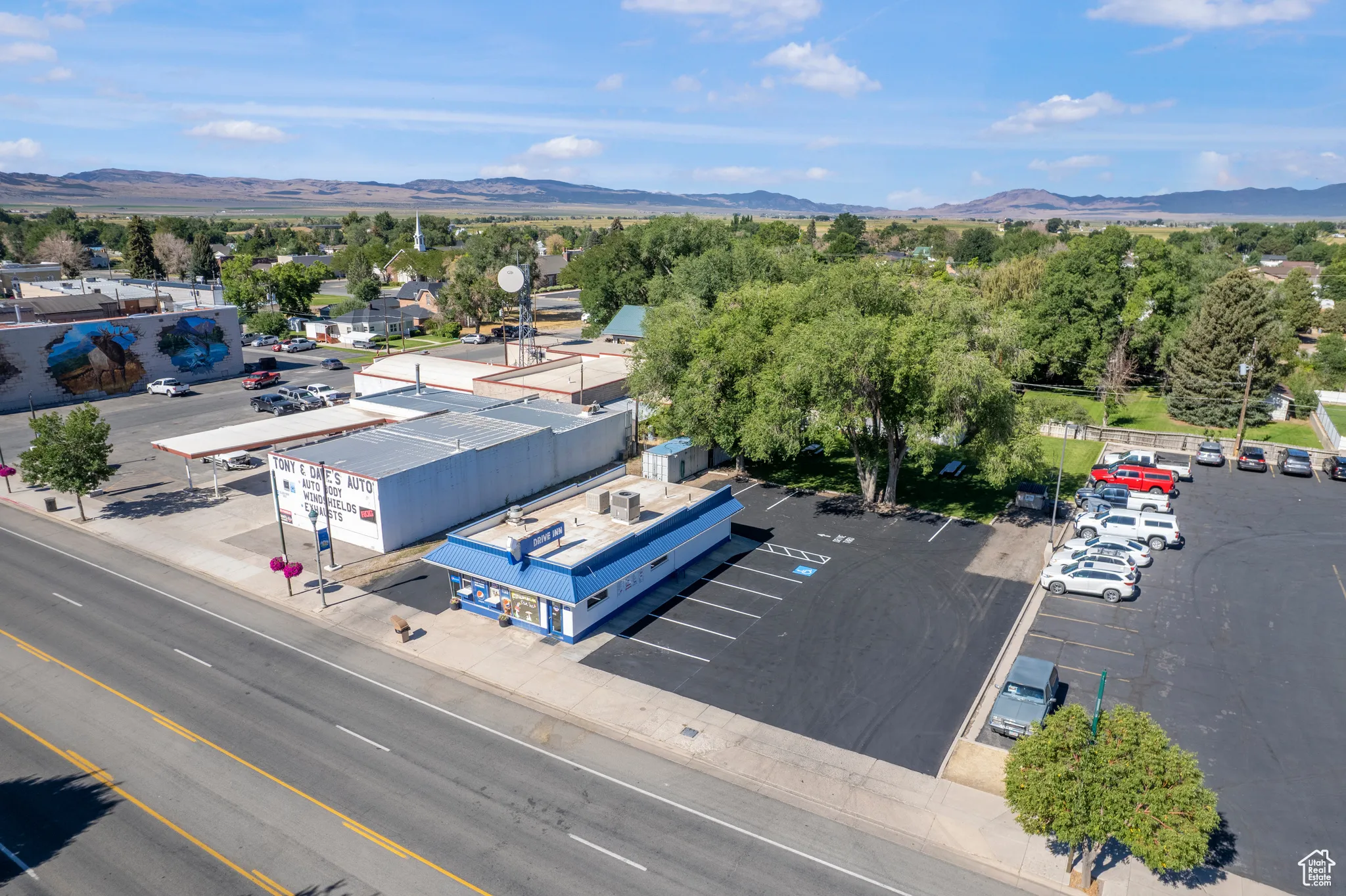 Drone / aerial view of mountains