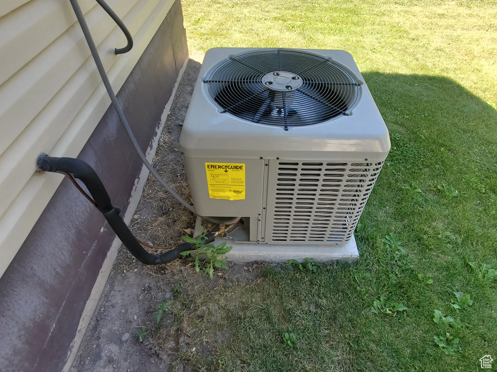 Exterior view of a central AC unit
