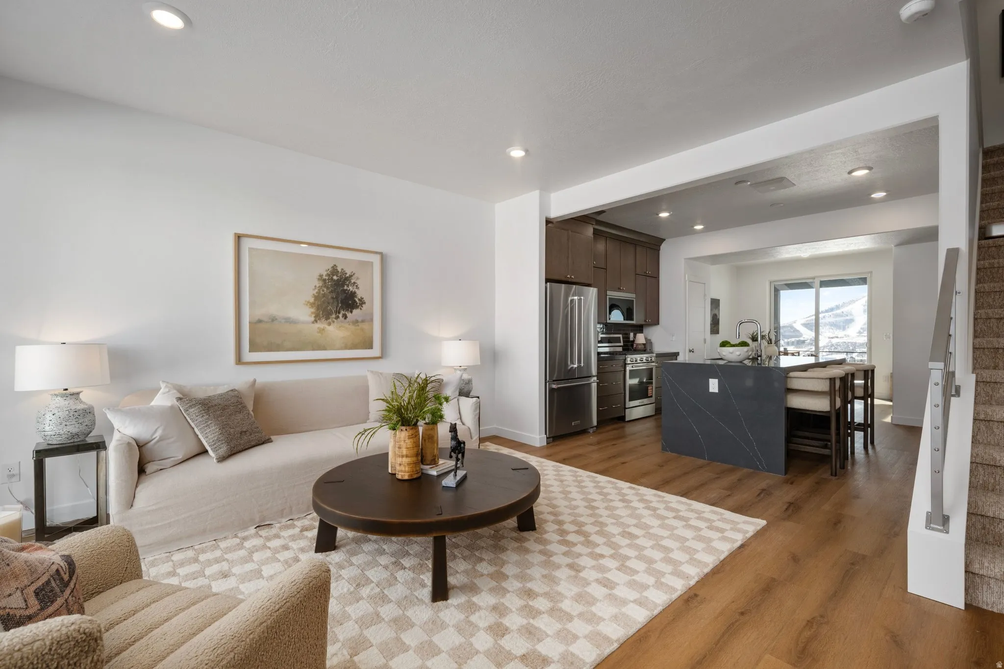 Where style meets comfort: a living room designed for relaxing, entertaining, and everyday living. * model home