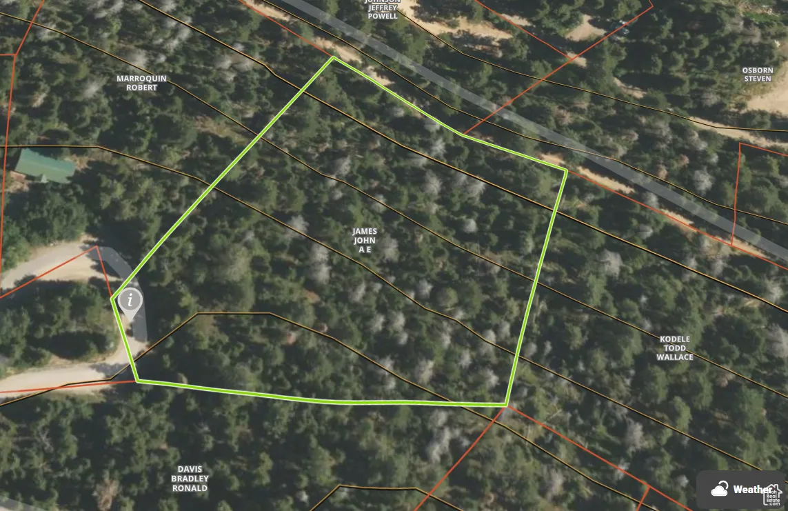 Map of lot and surrounding lots