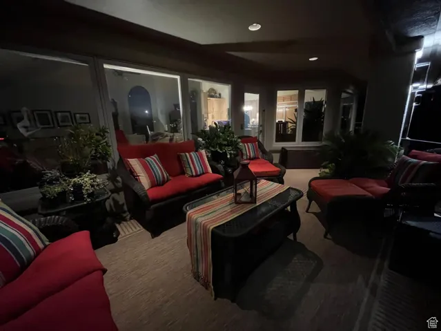 Common area with recessed lighting