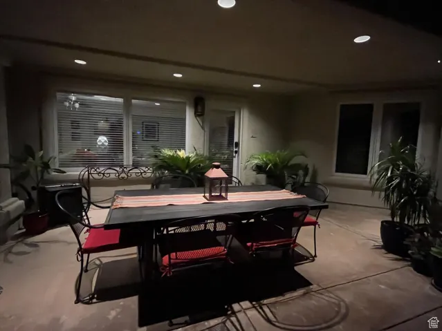 View of patio featuring outdoor dining space