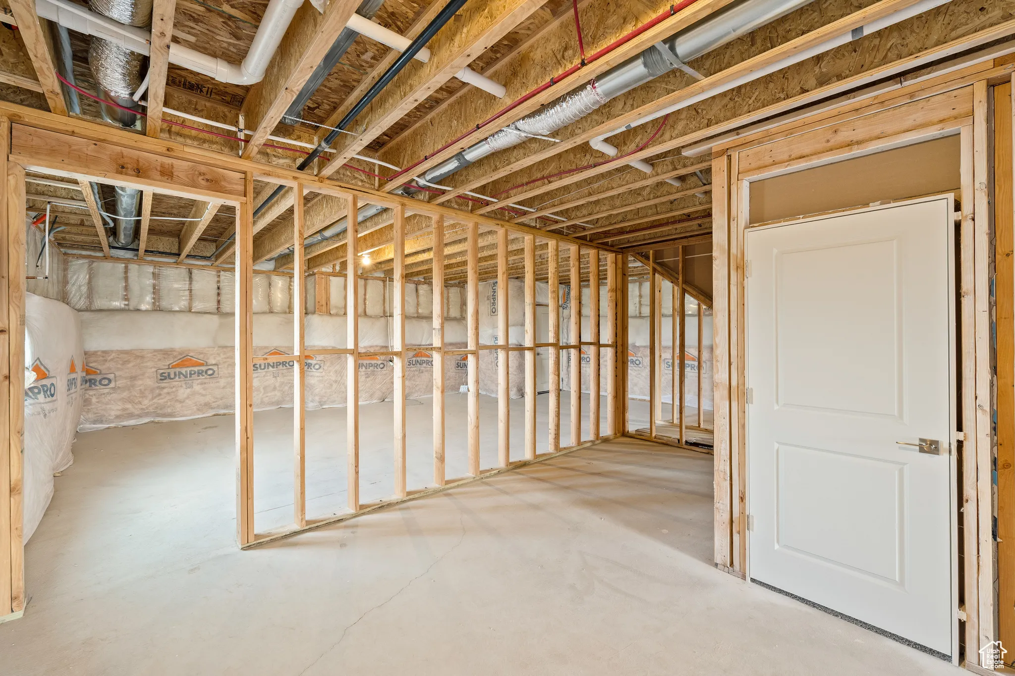 View of unfinished below grade area