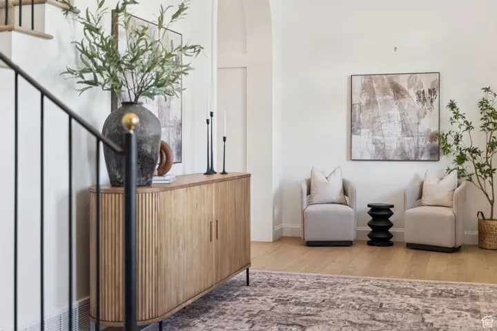 Sitting room featuring wood finished floors