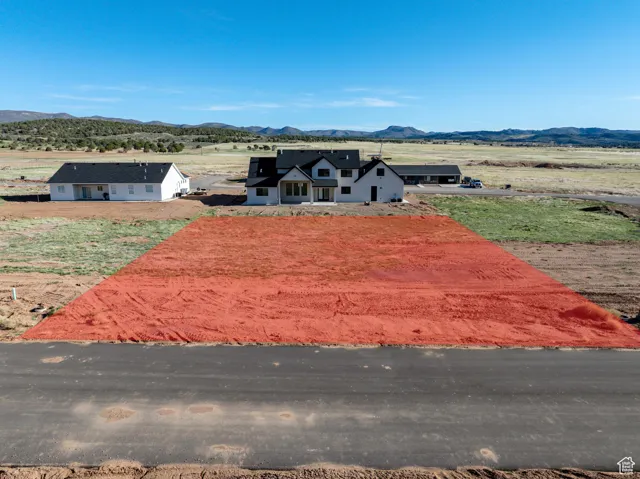 Entry to storm shelter with a mountain view