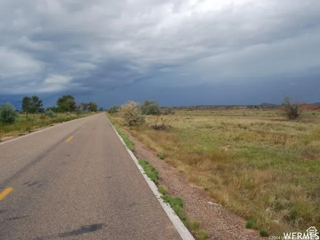 View of asphalt street with a view of rural / pastoral area