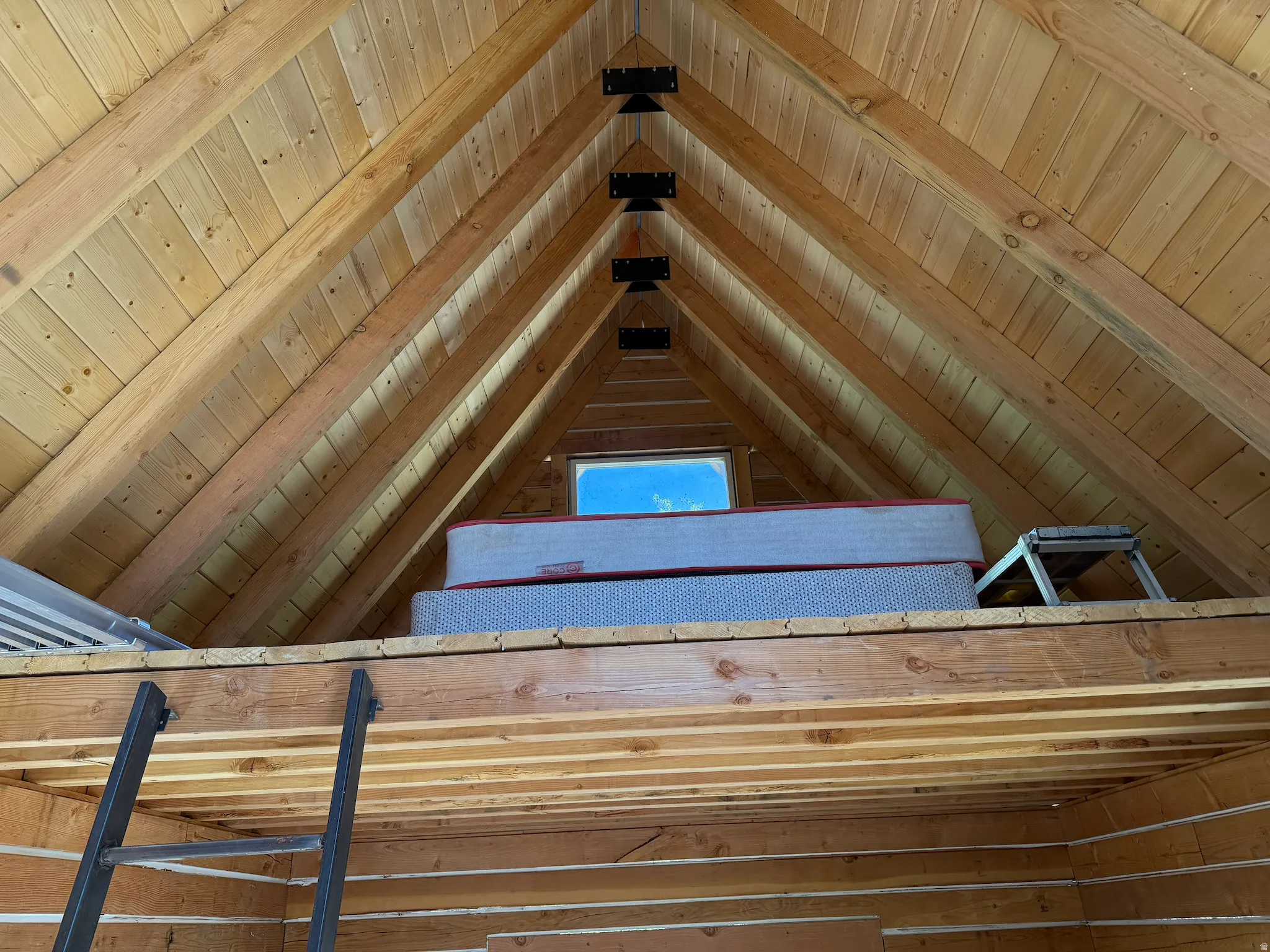 View of unfinished attic