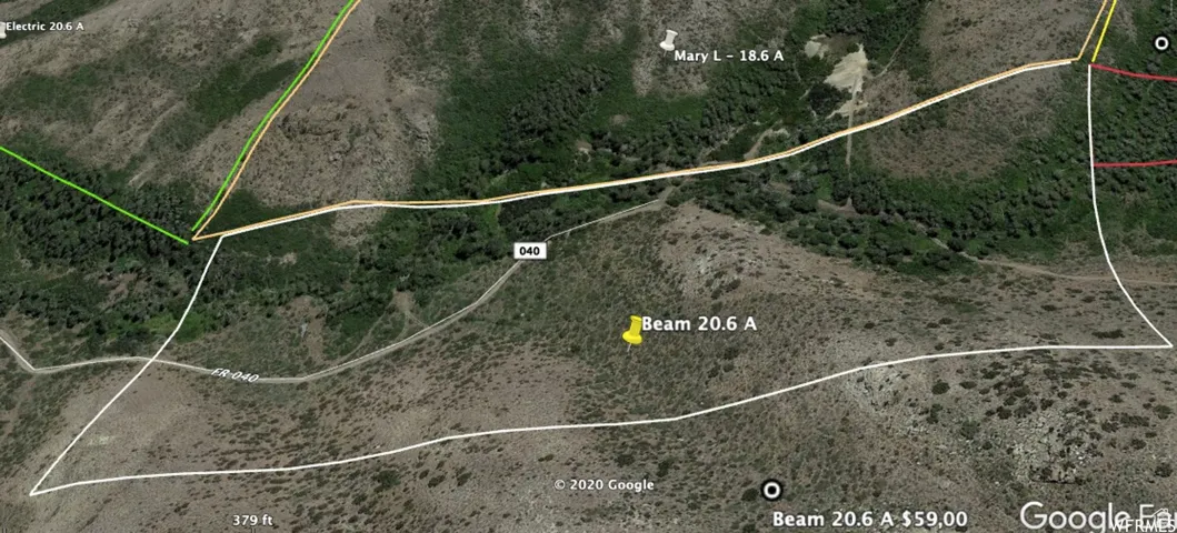 Map / location with property parcel outlined