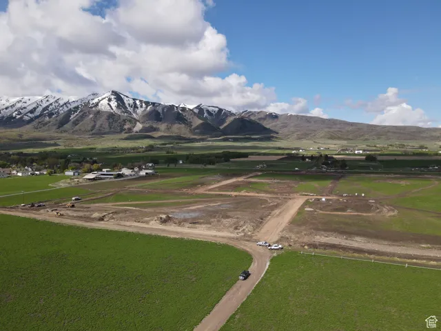 View of mountain background with rural landscape