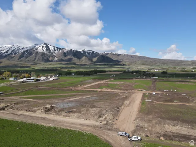 View of mountain background with rural landscape