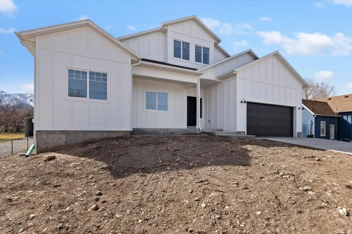 Front View and Side Yard.