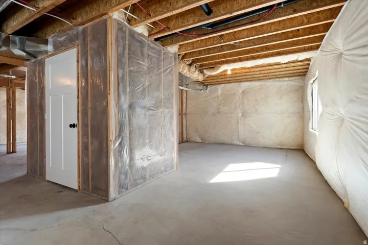 View of Unfinished Basement, Waiting for Your Needs to be Finished and Come Life.