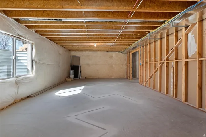 View of Unfinished Basement, Waiting for Your Needs to be Finished and Come Life.