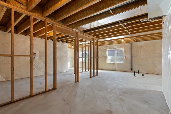 View of Unfinished Basement, Waiting for Your Needs to be Finished and Come Life.