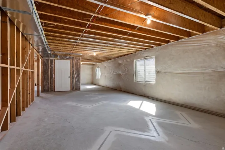 View of Unfinished Basement, Waiting for Your Needs to be Finished and Come Life.