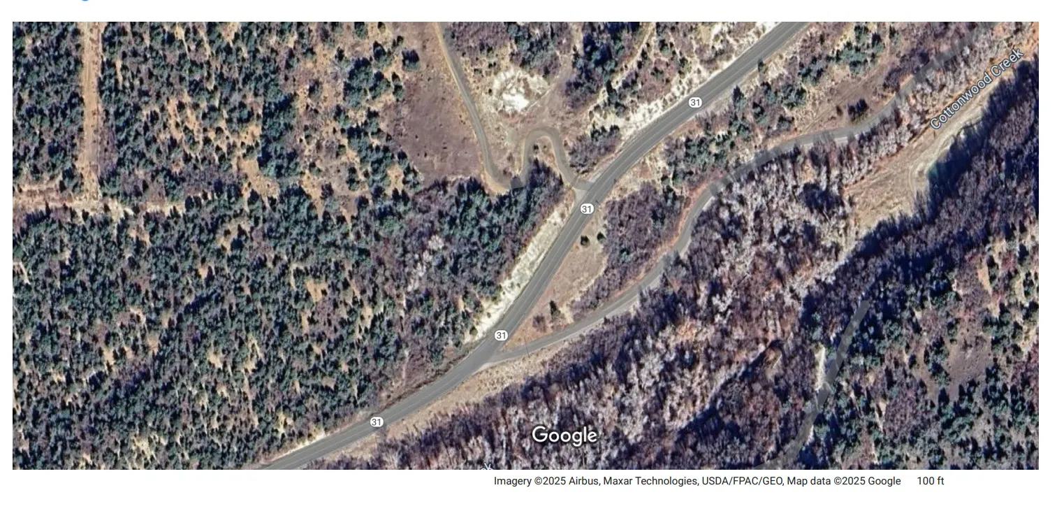 Aerial view of property's location