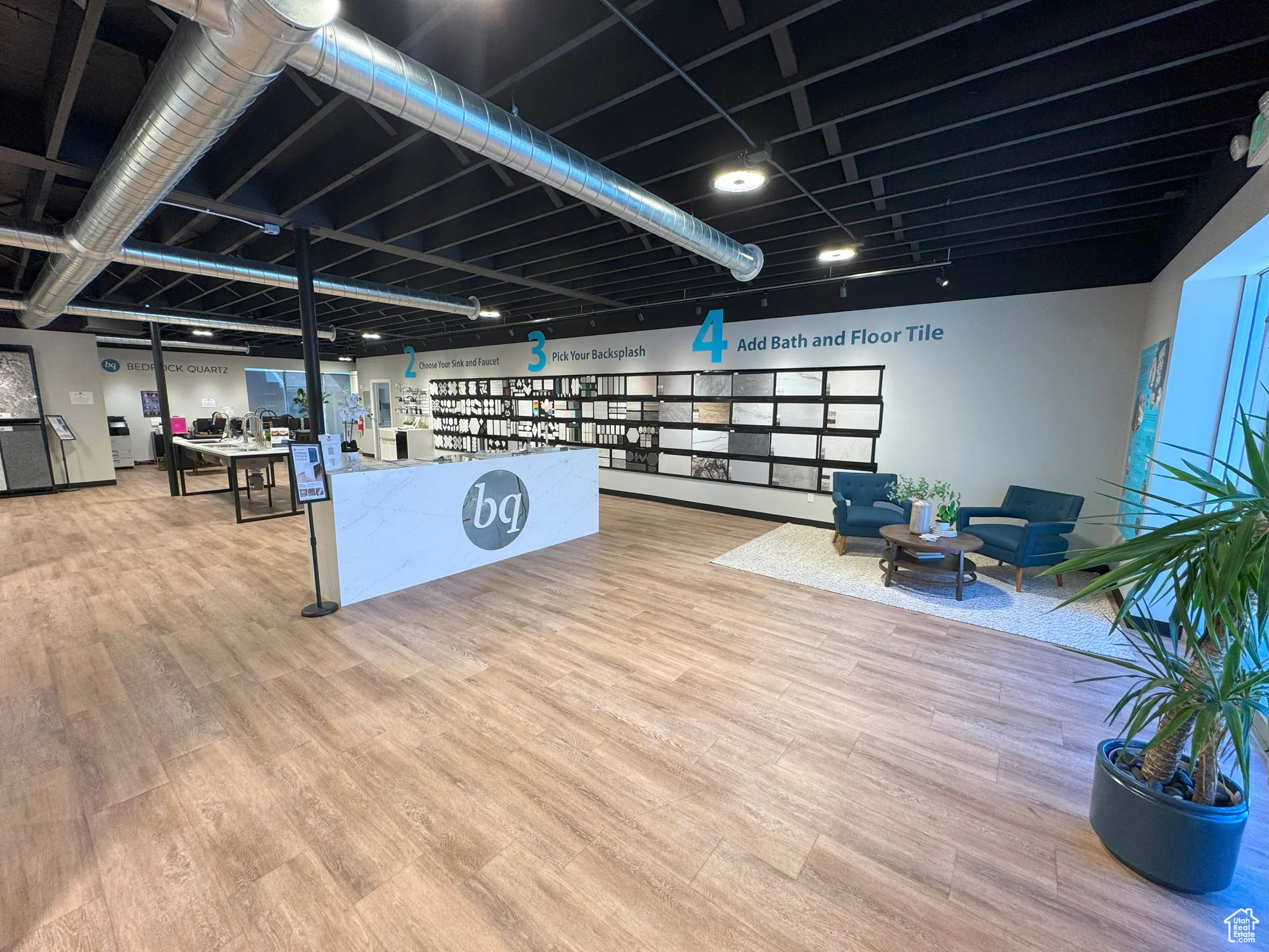 Miscellaneous room with light wood finished floors