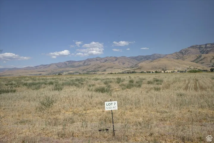 View of mountain background with rural landscape