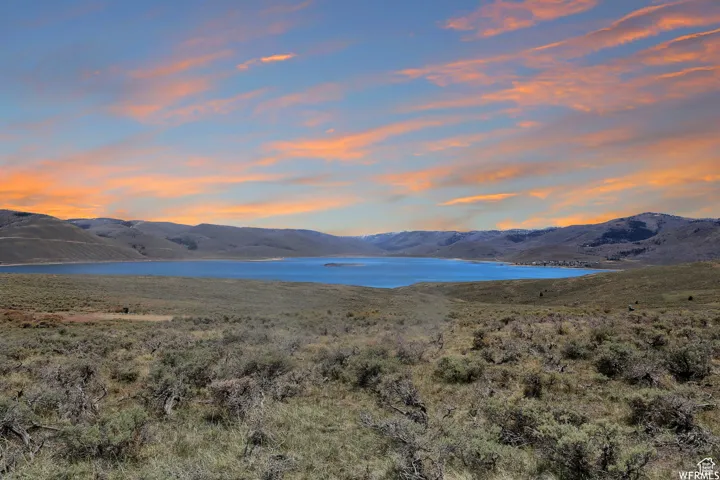 Mountain view with a large body of water