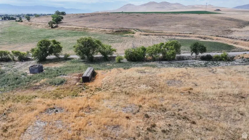 View of mountain background with rural landscape