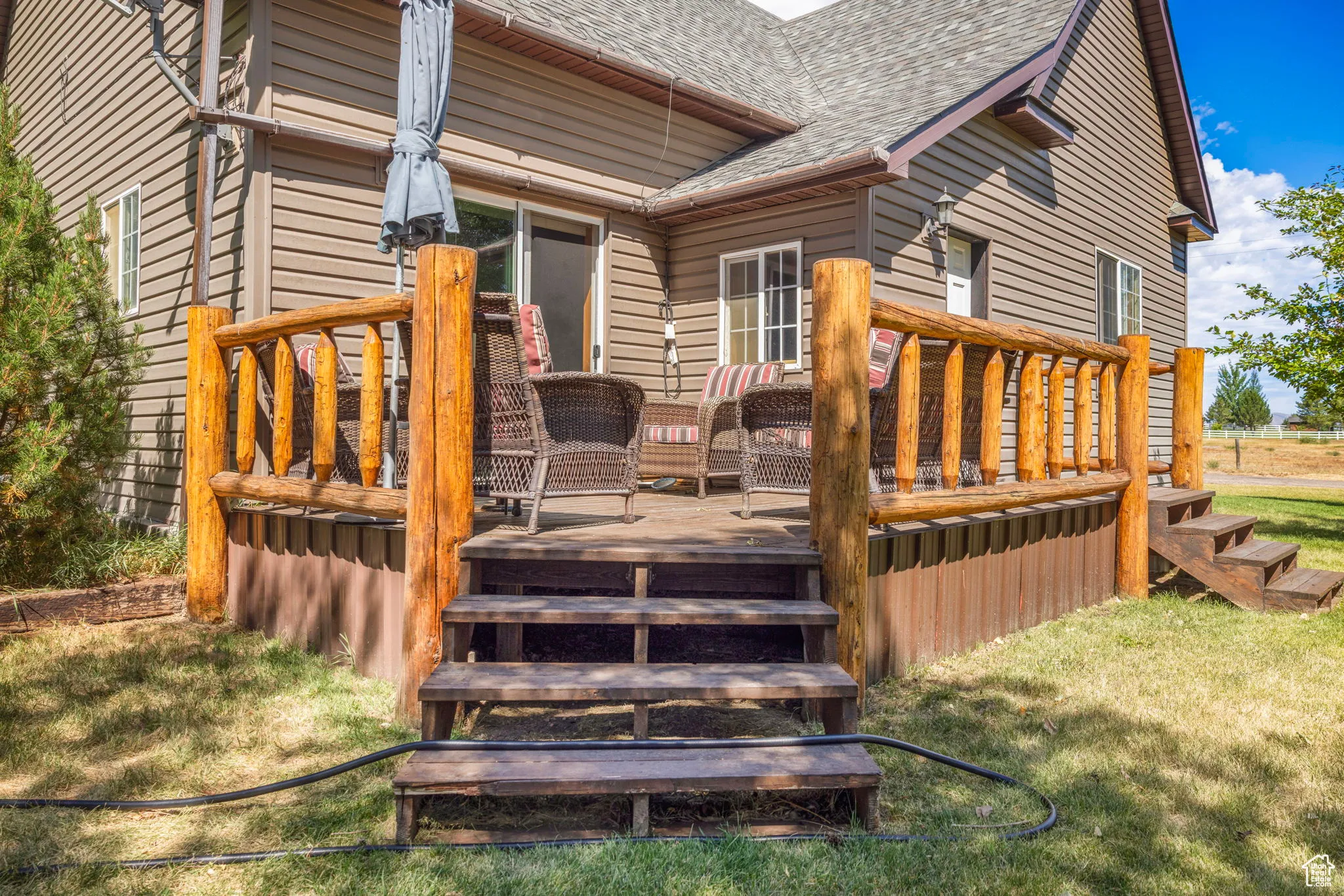 Deck with a lawn
