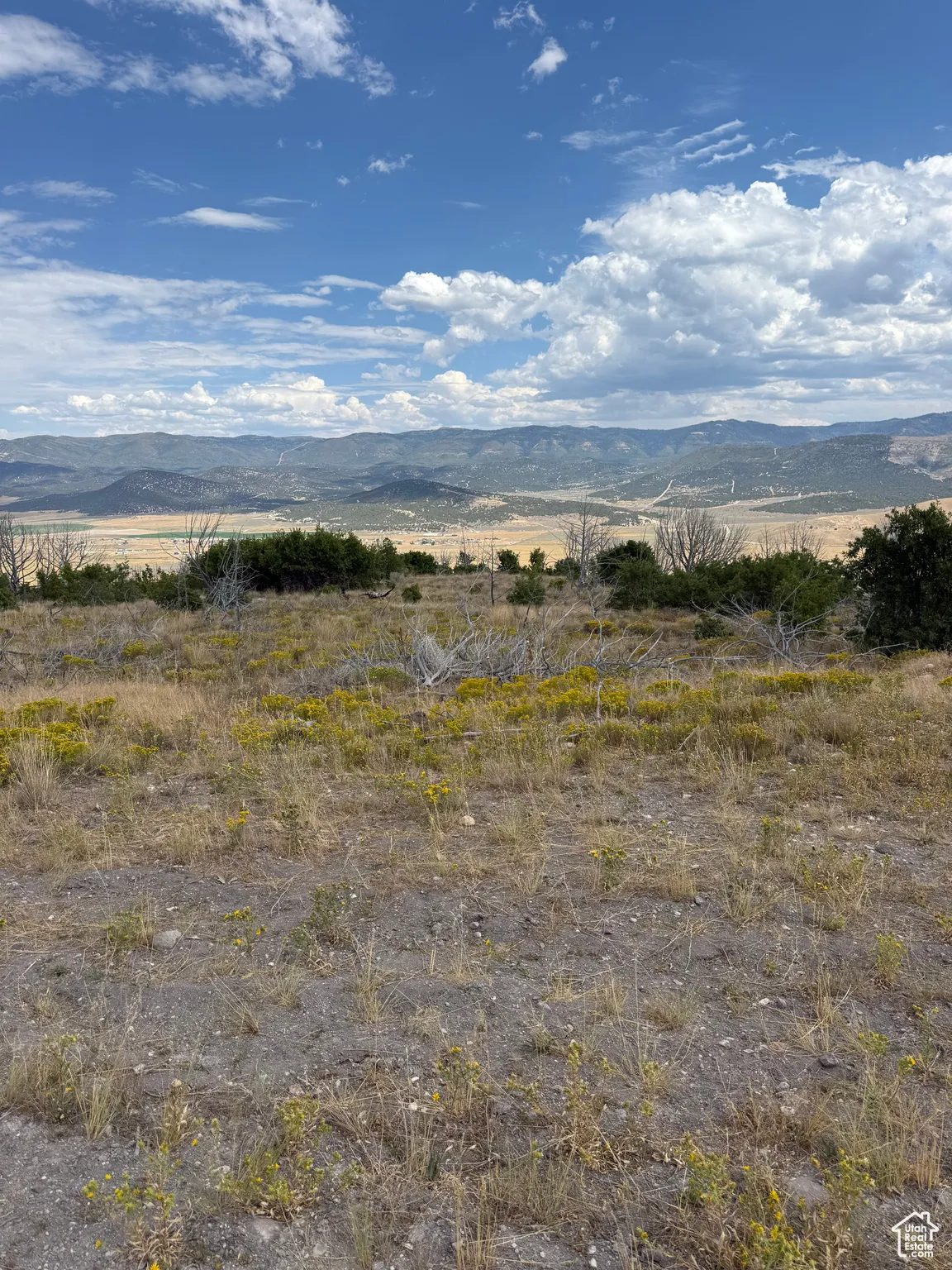 View of mountain backdrop featuring rural landscape