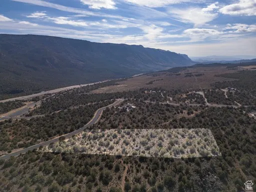 Mountain view with rural landscape