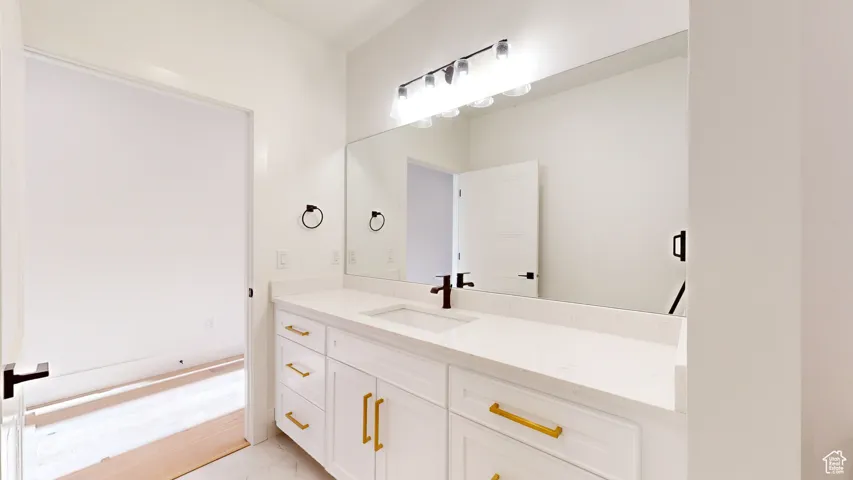 Bathroom featuring vanity