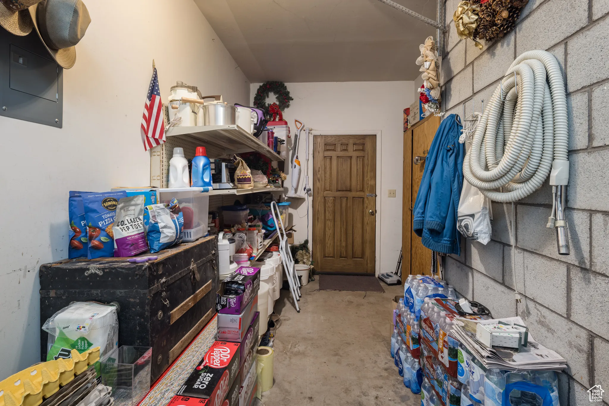 Storage room with electric panel