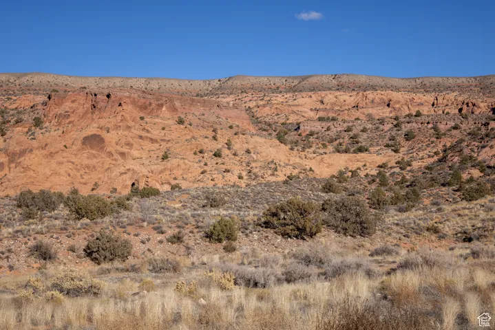 View of mountain background featuring a desert landscape