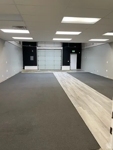 Garage with baseboards