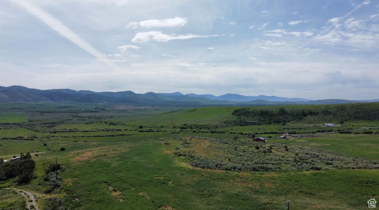 Mountain view with rural landscape