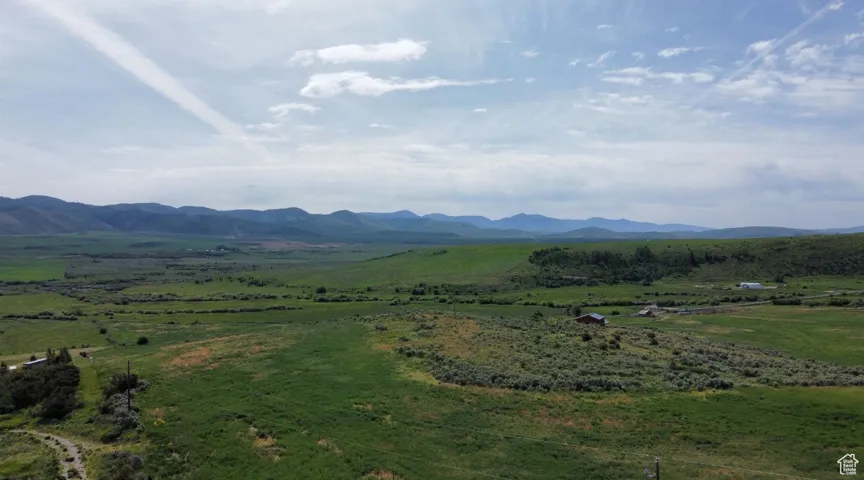Mountain view with rural landscape