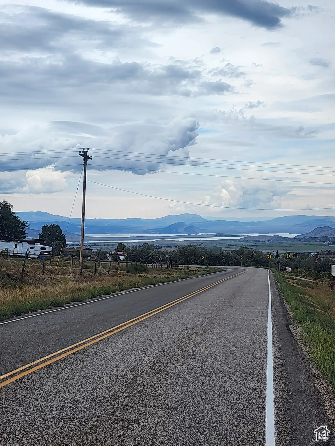 View from up the road