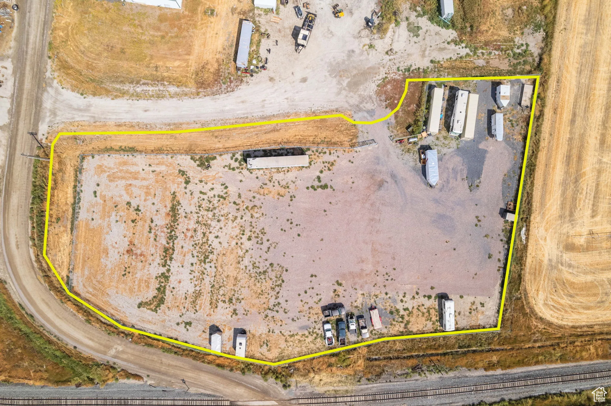 Aerial view of property's location featuring property boundaries highlighted