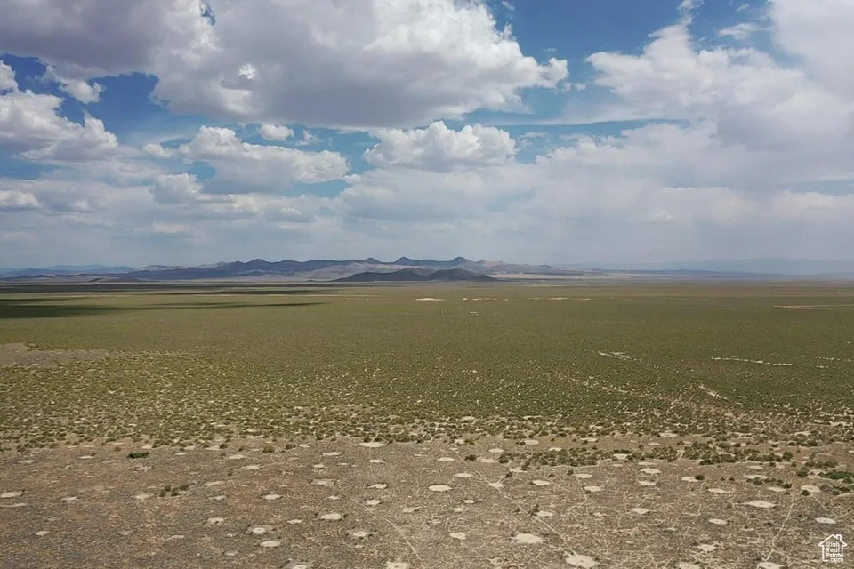 Drone / aerial view of a mountainous background