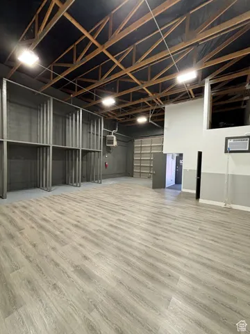 Garage with baseboards